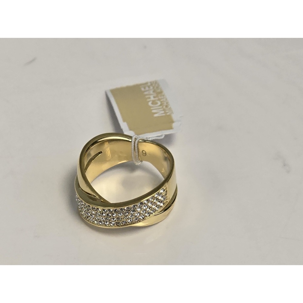 NWT Michael Kors Criss Cross Pave Brilliance Ring Size 7 NEW
